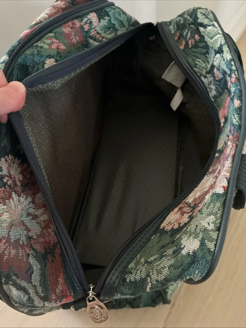 Vintage Atlantic Floral Tapestry Overnight Travel Duffel Bag Weekender Set Of 2